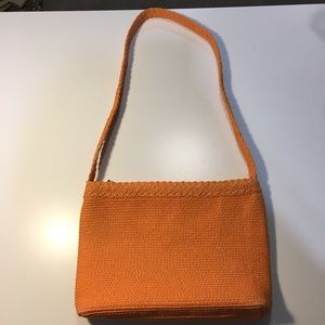 Talbots Orange Weave Purse